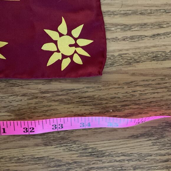 Fragonard Silk Scarf French Perfume Luxury Collectible Burgundy Navy Sun - Picture 2 of 4